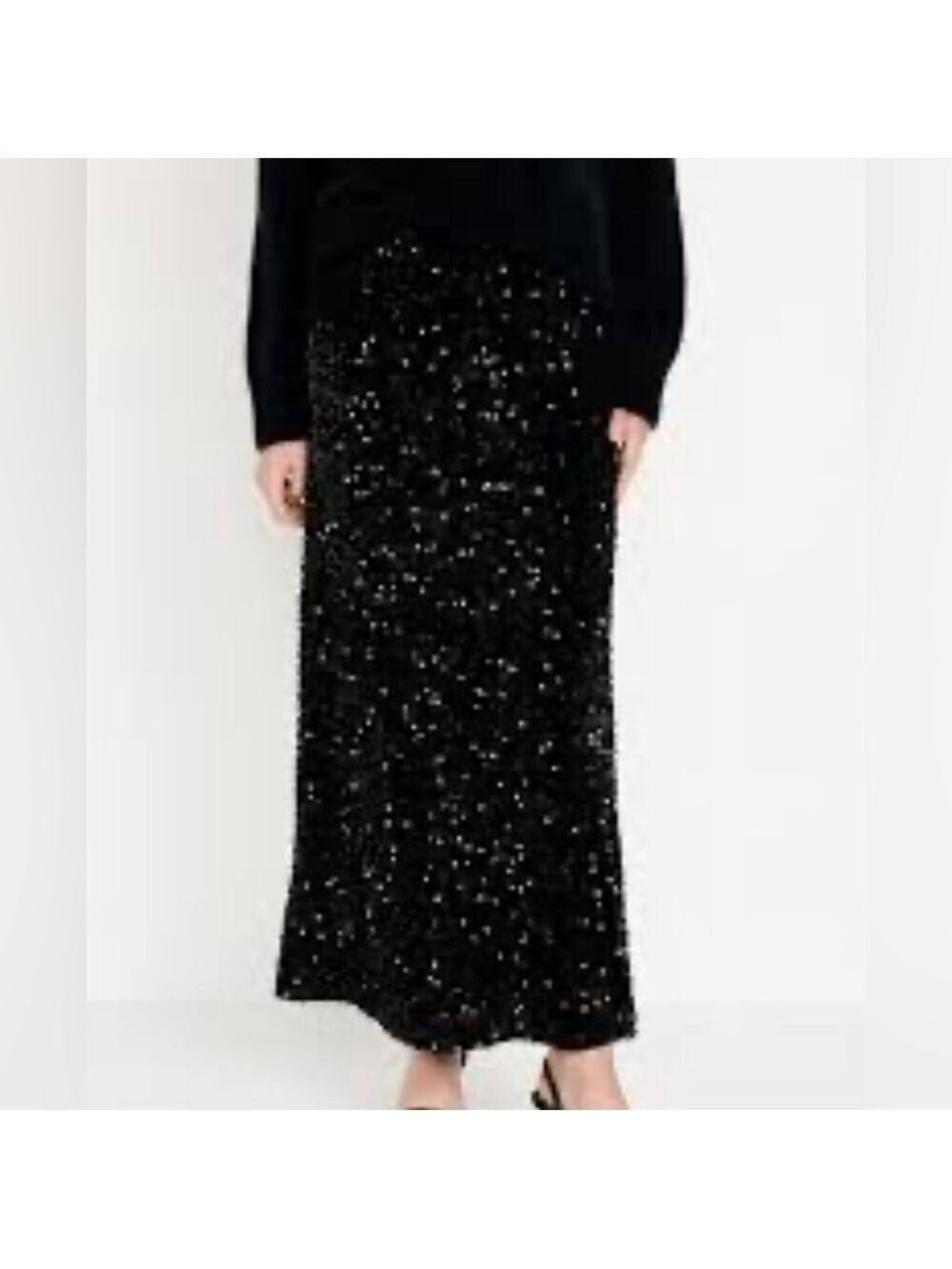 Old Navy All Over Sequin Holiday Christmas Formal Evening Event Maxi Skirt